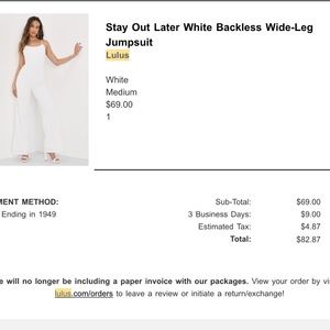 Lulus white jumpsuit